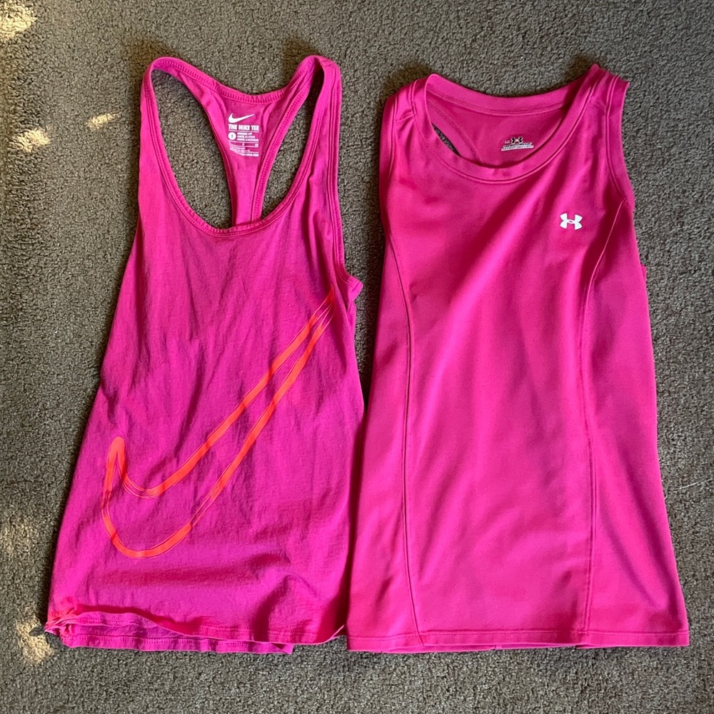 Lot of 2 Pink athletic tanks